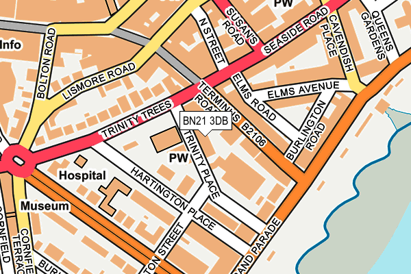 BN21 3DB map - OS OpenMap – Local (Ordnance Survey)