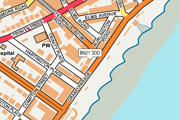 BN21 3DD map - OS OpenMap – Local (Ordnance Survey)