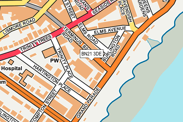 BN21 3DE map - OS OpenMap – Local (Ordnance Survey)