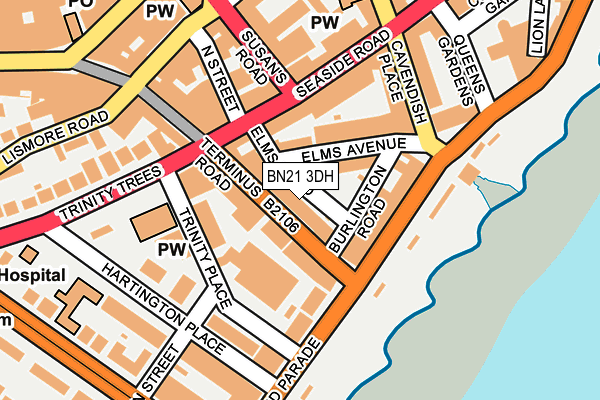 BN21 3DH map - OS OpenMap – Local (Ordnance Survey)