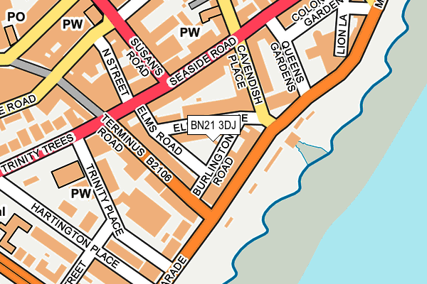 BN21 3DJ map - OS OpenMap – Local (Ordnance Survey)