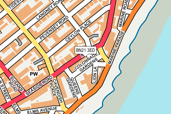 BN21 3ED map - OS OpenMap – Local (Ordnance Survey)