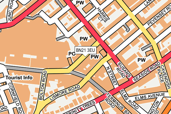 BN21 3EU map - OS OpenMap – Local (Ordnance Survey)