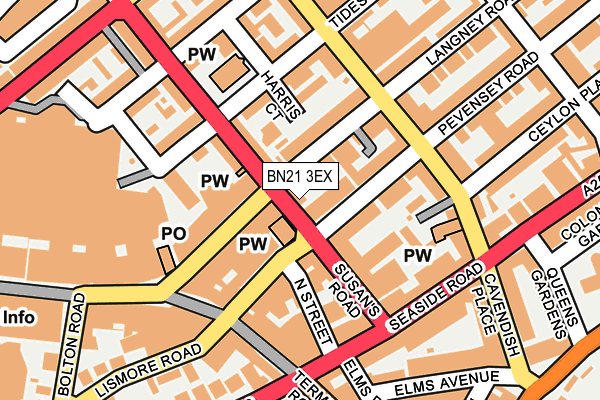BN21 3EX map - OS OpenMap – Local (Ordnance Survey)