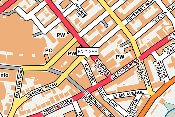 BN21 3HH map - OS OpenMap – Local (Ordnance Survey)