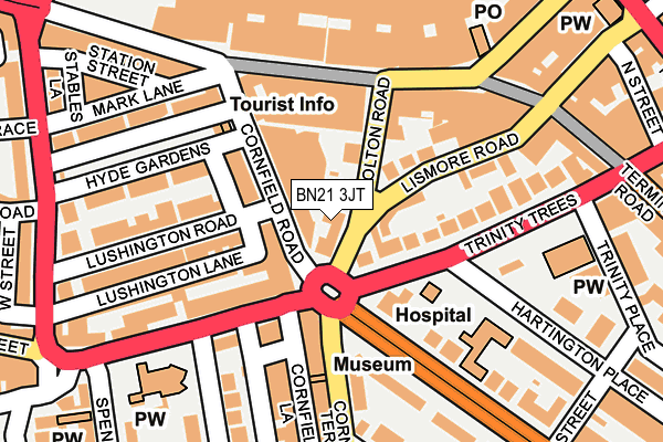 BN21 3JT map - OS OpenMap – Local (Ordnance Survey)