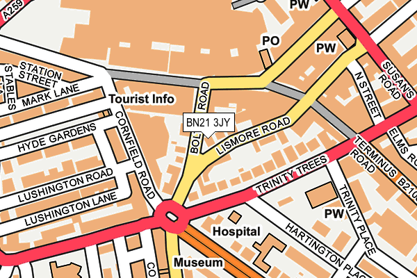 BN21 3JY map - OS OpenMap – Local (Ordnance Survey)