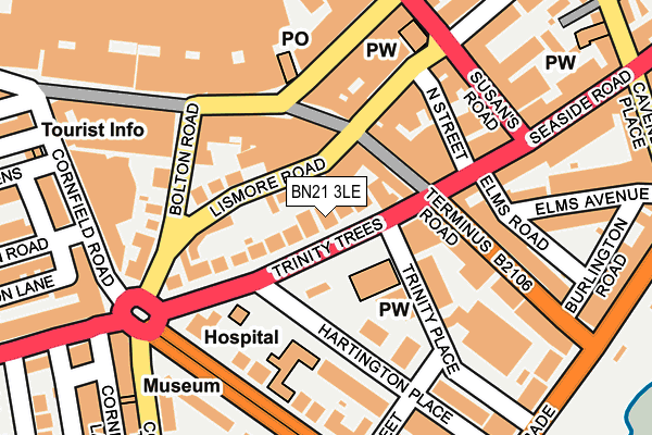 BN21 3LE map - OS OpenMap – Local (Ordnance Survey)