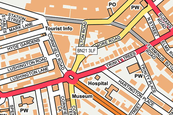 BN21 3LF map - OS OpenMap – Local (Ordnance Survey)