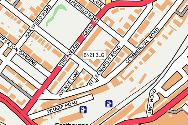 BN21 3LG map - OS OpenMap – Local (Ordnance Survey)