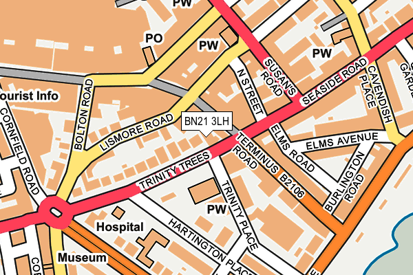 BN21 3LH map - OS OpenMap – Local (Ordnance Survey)