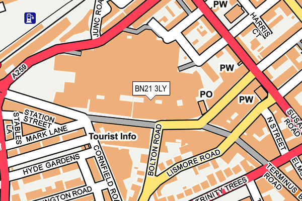 BN21 3LY map - OS OpenMap – Local (Ordnance Survey)