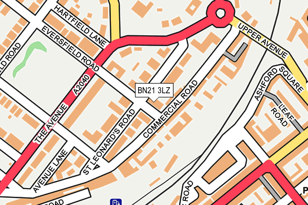 BN21 3LZ map - OS OpenMap – Local (Ordnance Survey)