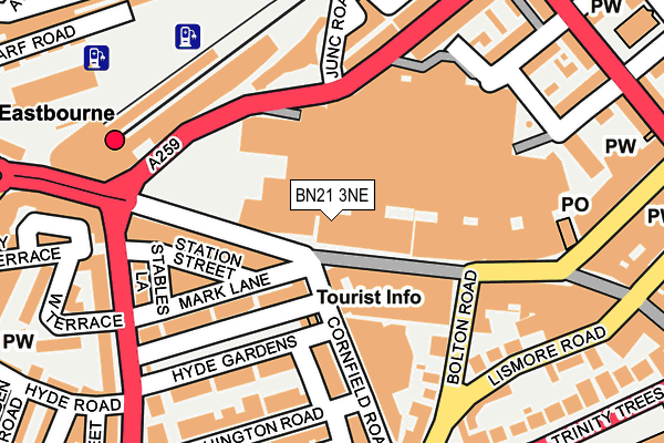 BN21 3NE map - OS OpenMap – Local (Ordnance Survey)