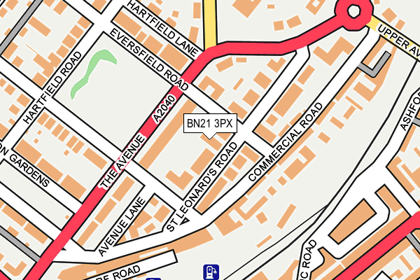 BN21 3PX map - OS OpenMap – Local (Ordnance Survey)