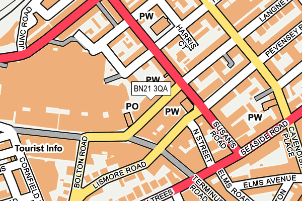 BN21 3QA map - OS OpenMap – Local (Ordnance Survey)