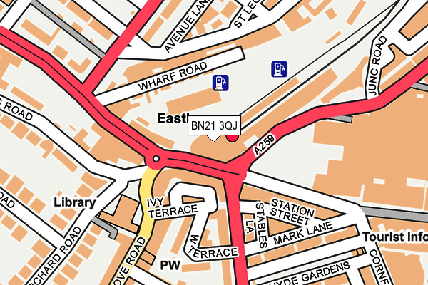 BN21 3QJ map - OS OpenMap – Local (Ordnance Survey)