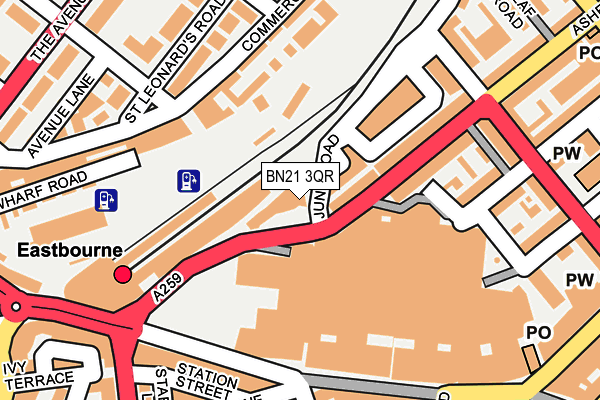 BN21 3QR map - OS OpenMap – Local (Ordnance Survey)
