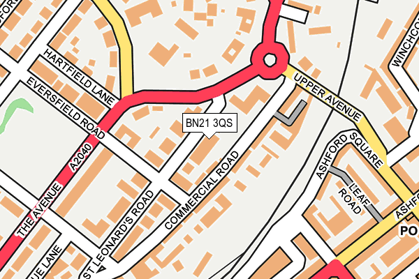 BN21 3QS map - OS OpenMap – Local (Ordnance Survey)
