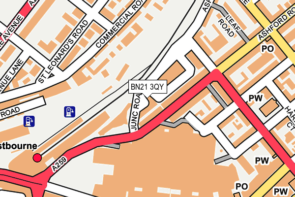 BN21 3QY map - OS OpenMap – Local (Ordnance Survey)