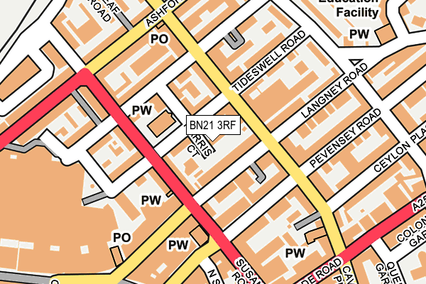 BN21 3RF map - OS OpenMap – Local (Ordnance Survey)