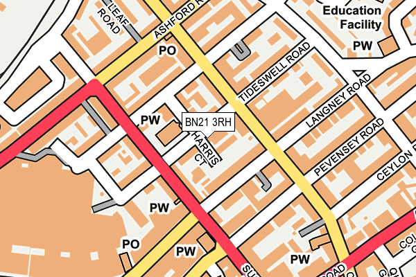 BN21 3RH map - OS OpenMap – Local (Ordnance Survey)