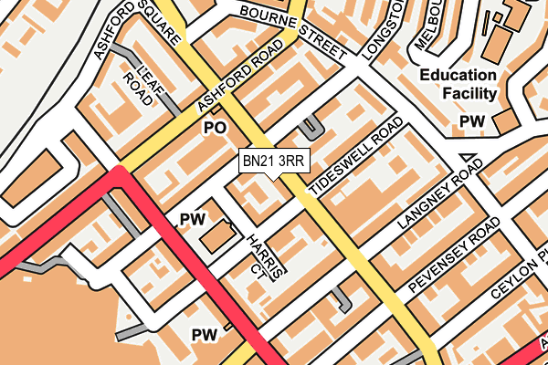 BN21 3RR map - OS OpenMap – Local (Ordnance Survey)