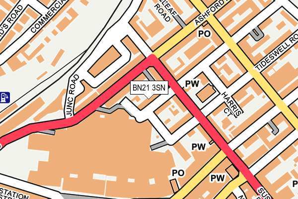BN21 3SN map - OS OpenMap – Local (Ordnance Survey)