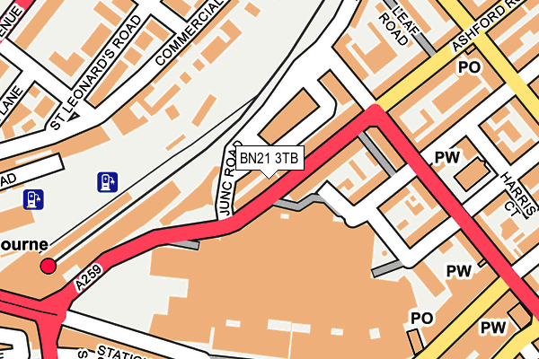 BN21 3TB map - OS OpenMap – Local (Ordnance Survey)