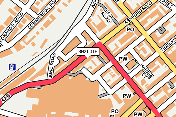 BN21 3TE map - OS OpenMap – Local (Ordnance Survey)