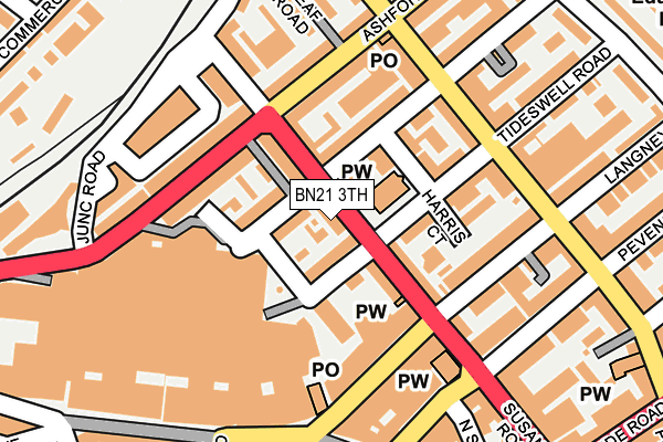 BN21 3TH map - OS OpenMap – Local (Ordnance Survey)