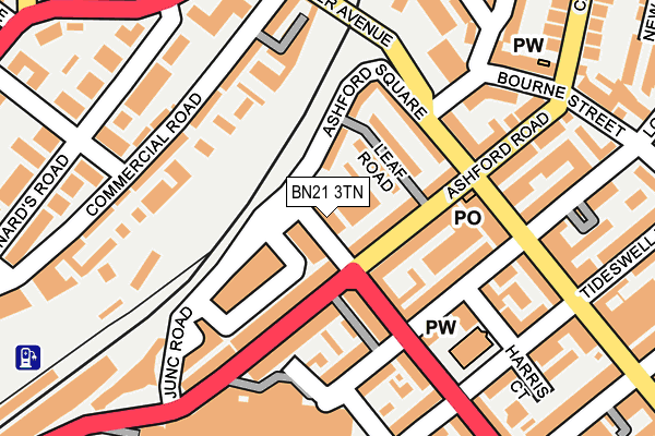 BN21 3TN map - OS OpenMap – Local (Ordnance Survey)