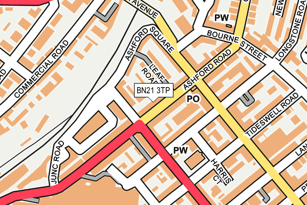 BN21 3TP map - OS OpenMap – Local (Ordnance Survey)