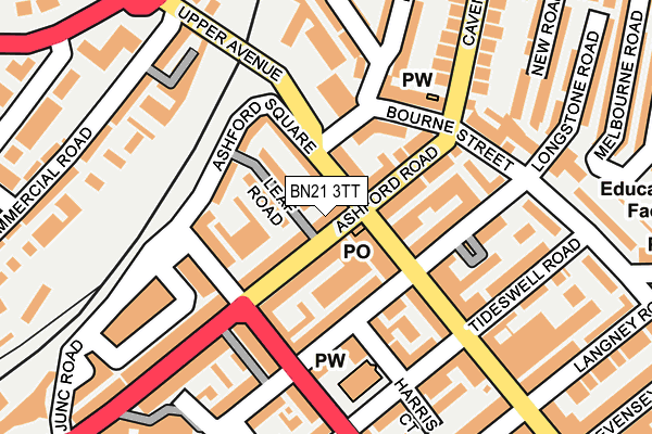 BN21 3TT map - OS OpenMap – Local (Ordnance Survey)