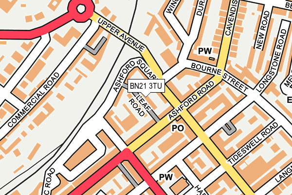 BN21 3TU map - OS OpenMap – Local (Ordnance Survey)