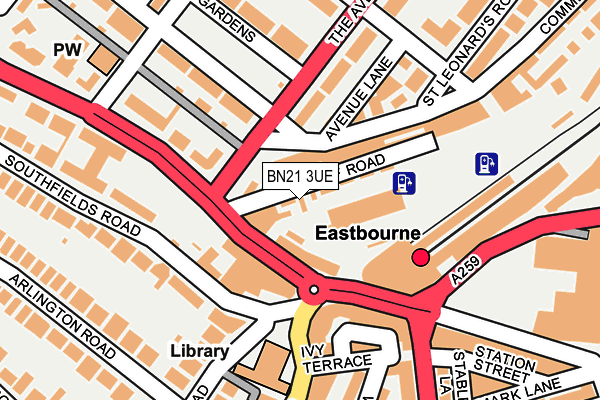 BN21 3UE map - OS OpenMap – Local (Ordnance Survey)