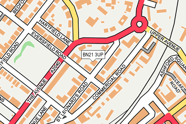 BN21 3UP map - OS OpenMap – Local (Ordnance Survey)
