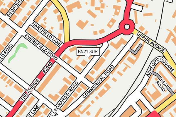 BN21 3UR map - OS OpenMap – Local (Ordnance Survey)