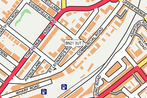 BN21 3UT map - OS OpenMap – Local (Ordnance Survey)