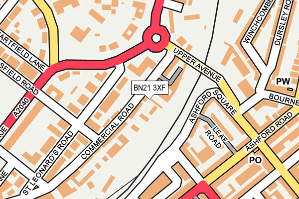 BN21 3XF map - OS OpenMap – Local (Ordnance Survey)
