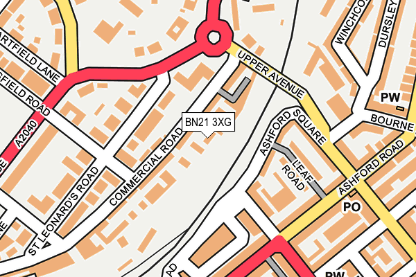 BN21 3XG map - OS OpenMap – Local (Ordnance Survey)