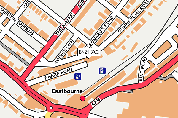 BN21 3XQ map - OS OpenMap – Local (Ordnance Survey)