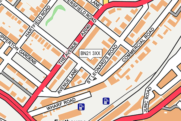 BN21 3XX map - OS OpenMap – Local (Ordnance Survey)