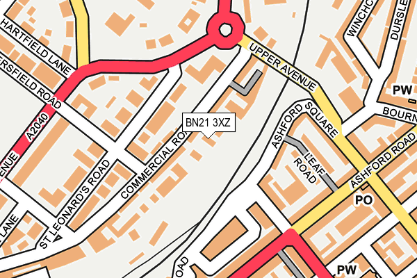 BN21 3XZ map - OS OpenMap – Local (Ordnance Survey)