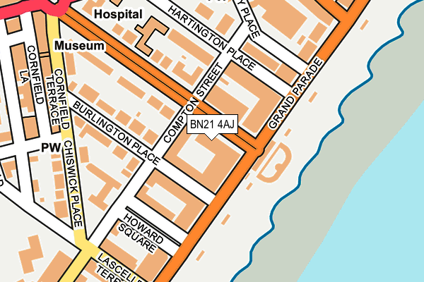 BN21 4AJ map - OS OpenMap – Local (Ordnance Survey)