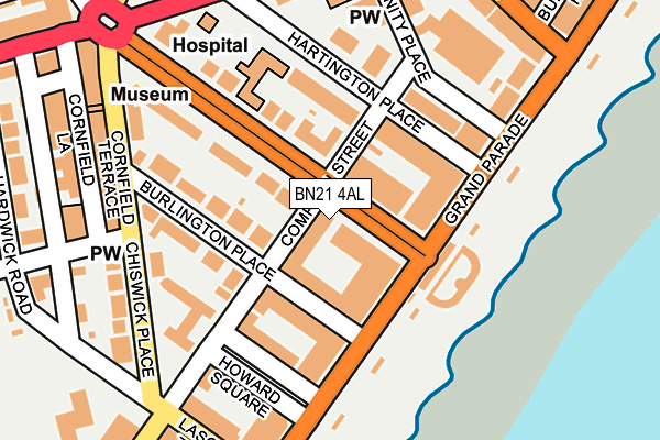 BN21 4AL map - OS OpenMap – Local (Ordnance Survey)