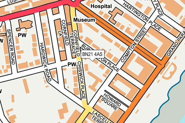 BN21 4AS map - OS OpenMap – Local (Ordnance Survey)