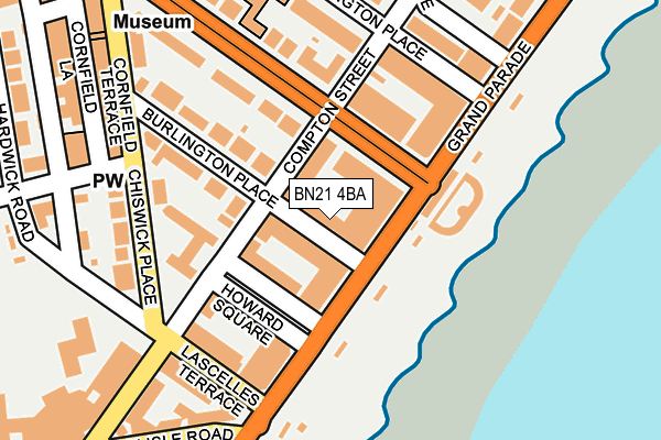 BN21 4BA map - OS OpenMap – Local (Ordnance Survey)