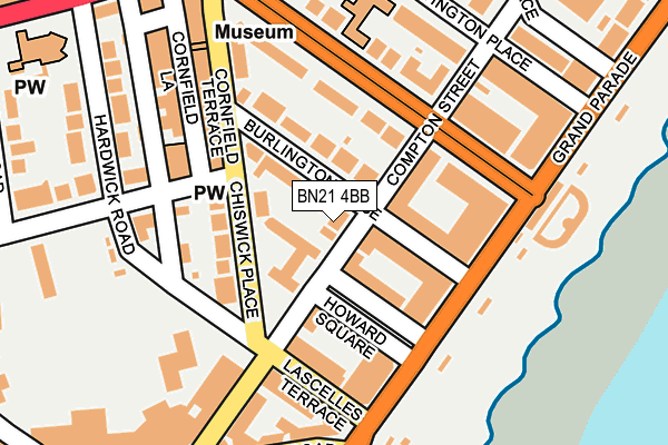 BN21 4BB map - OS OpenMap – Local (Ordnance Survey)