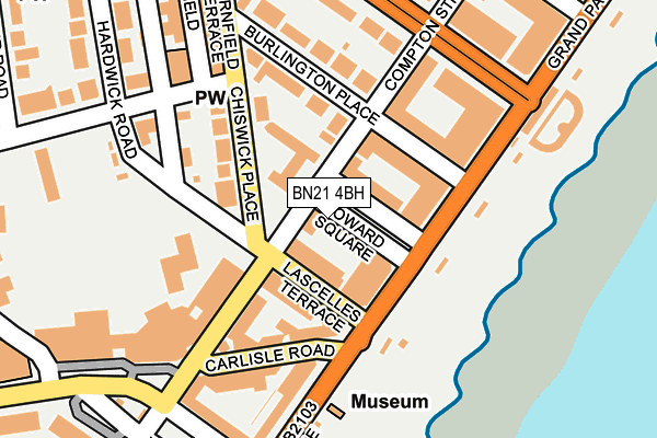 BN21 4BH map - OS OpenMap – Local (Ordnance Survey)